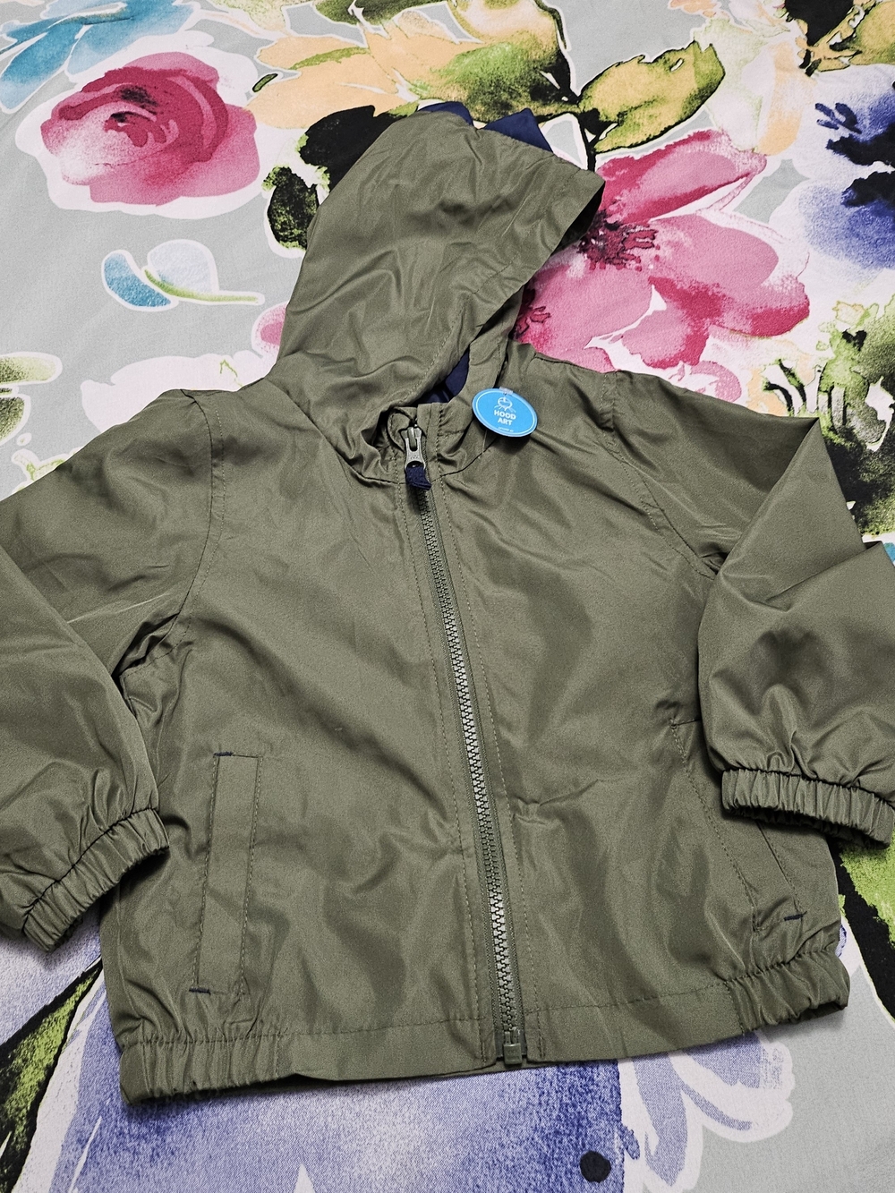 Carter's Olive Hooded Kids Rain Jacket
